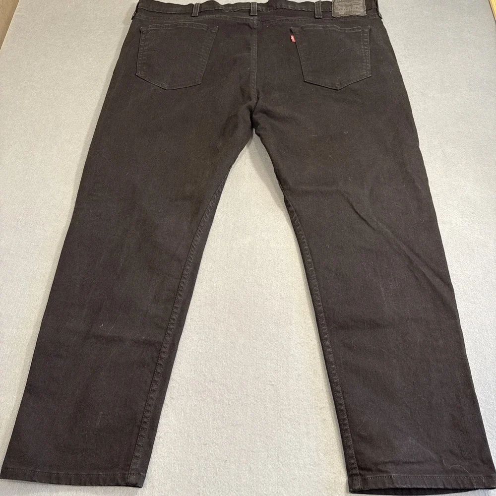 Levi's 502 Tapered High Rise Zip Fly Black Denim Jeans 596840000 MENS 44X30